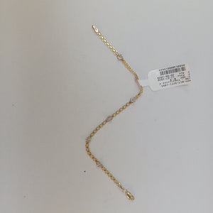 PULSERA ESPECIAL C FLORES 14K 18 CM 2.9 GR (NUEVO)
