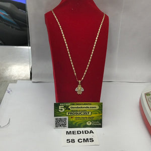 CADENA, DIJE ORO, ORO MUY BAJO, ORO COMBINADO 10 K 5.1 GRMS (SEMINUEVO)