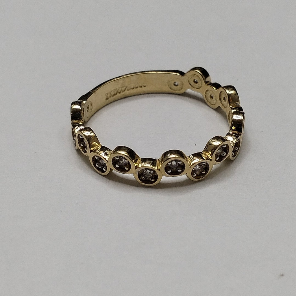 ANILLO ANILLITO C CIRCONIAS 14K 7.5 TALLA 2.3 GR (NUEVO)