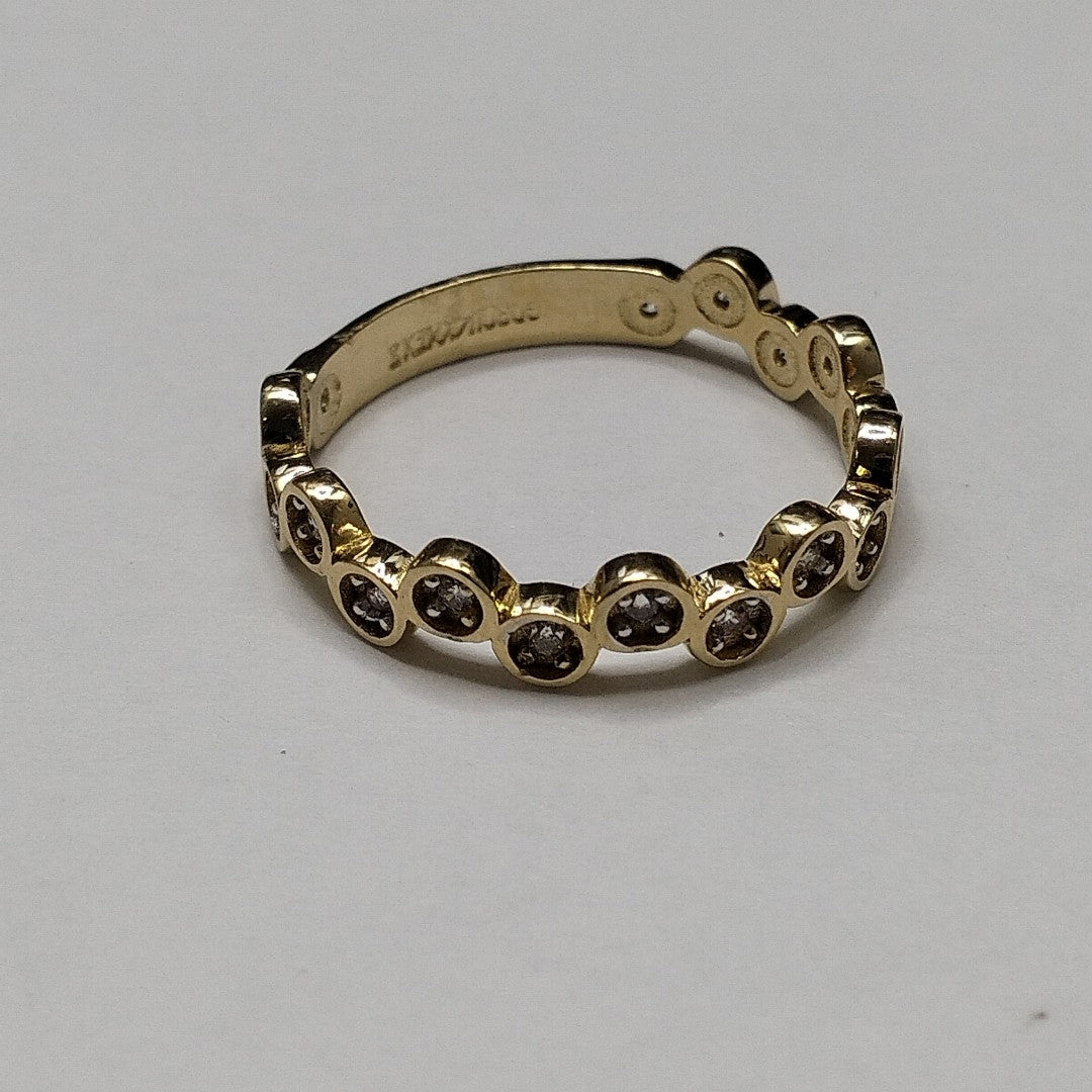 ANILLO ANILLITO C CIRCONIAS 14K 7.5 TALLA 2.3 GR (NUEVO)