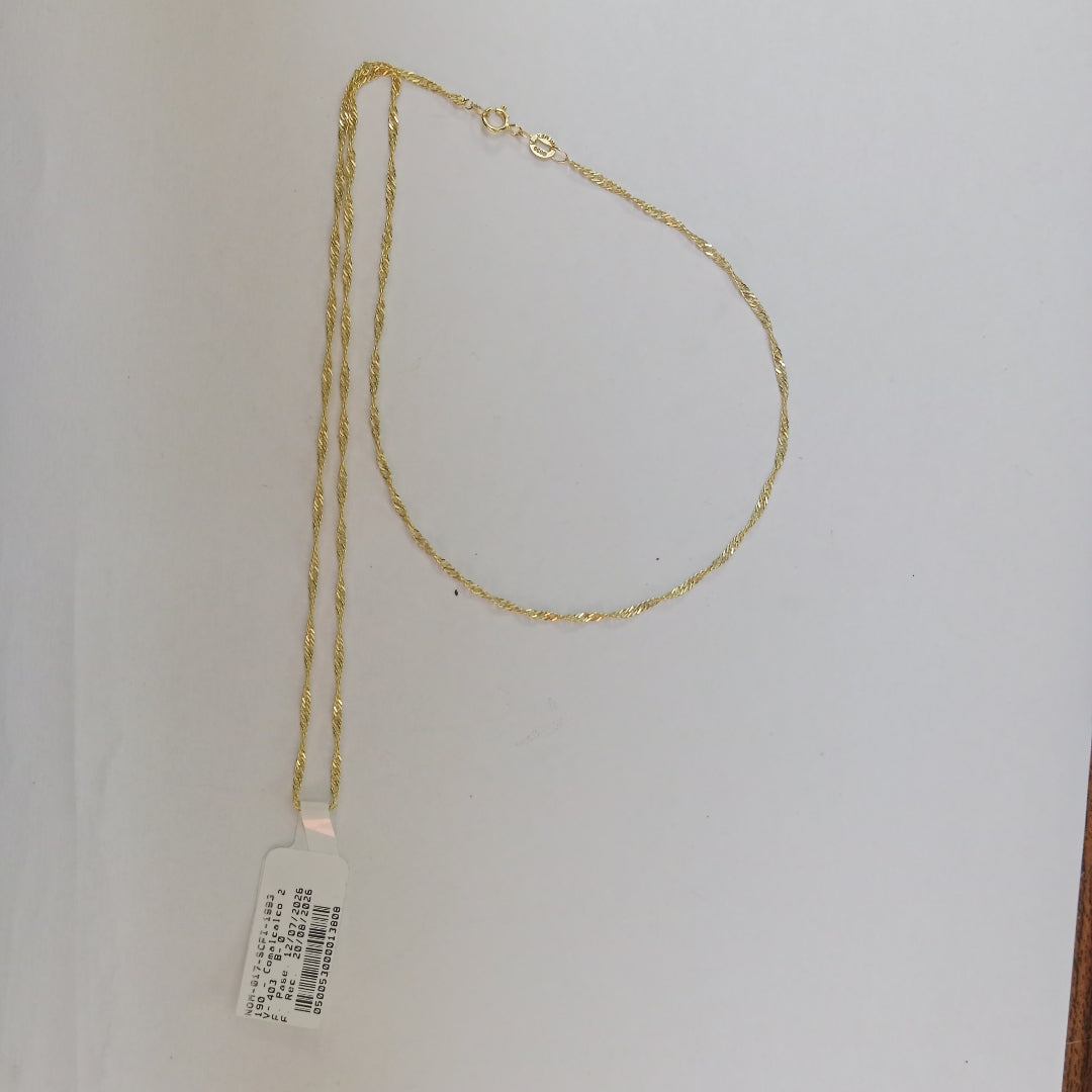 CADENA MEDIO TORZAL 10K 55 CM 2.5 GR (NUEVO)