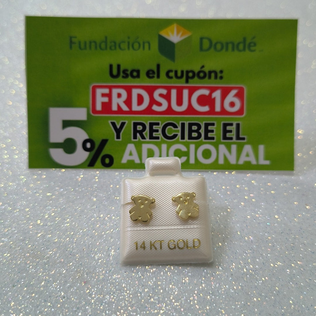 BROQUELES ORO 14K 1 (NUEVO)