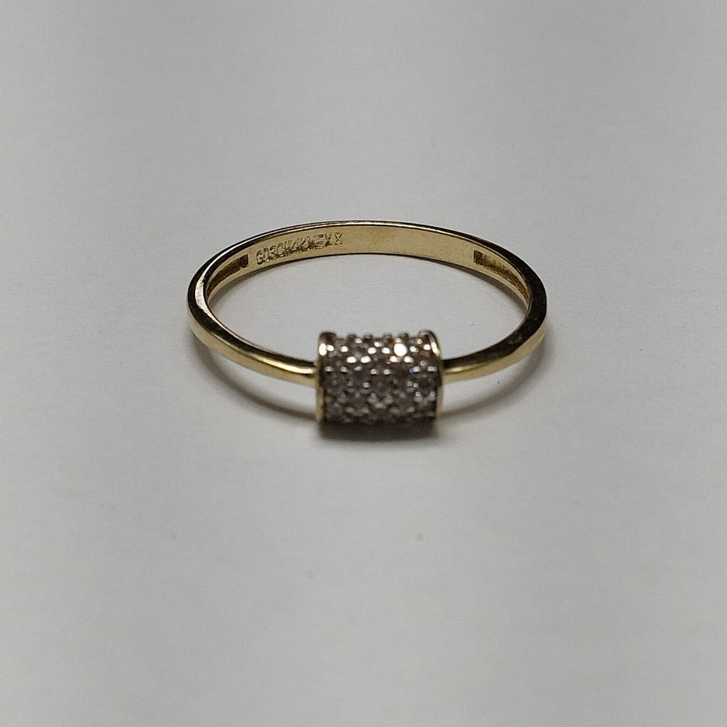 ANILLO ANILLITO C CIRCONIAS 14K 8 TALLA 1.4 GR (NUEVO)