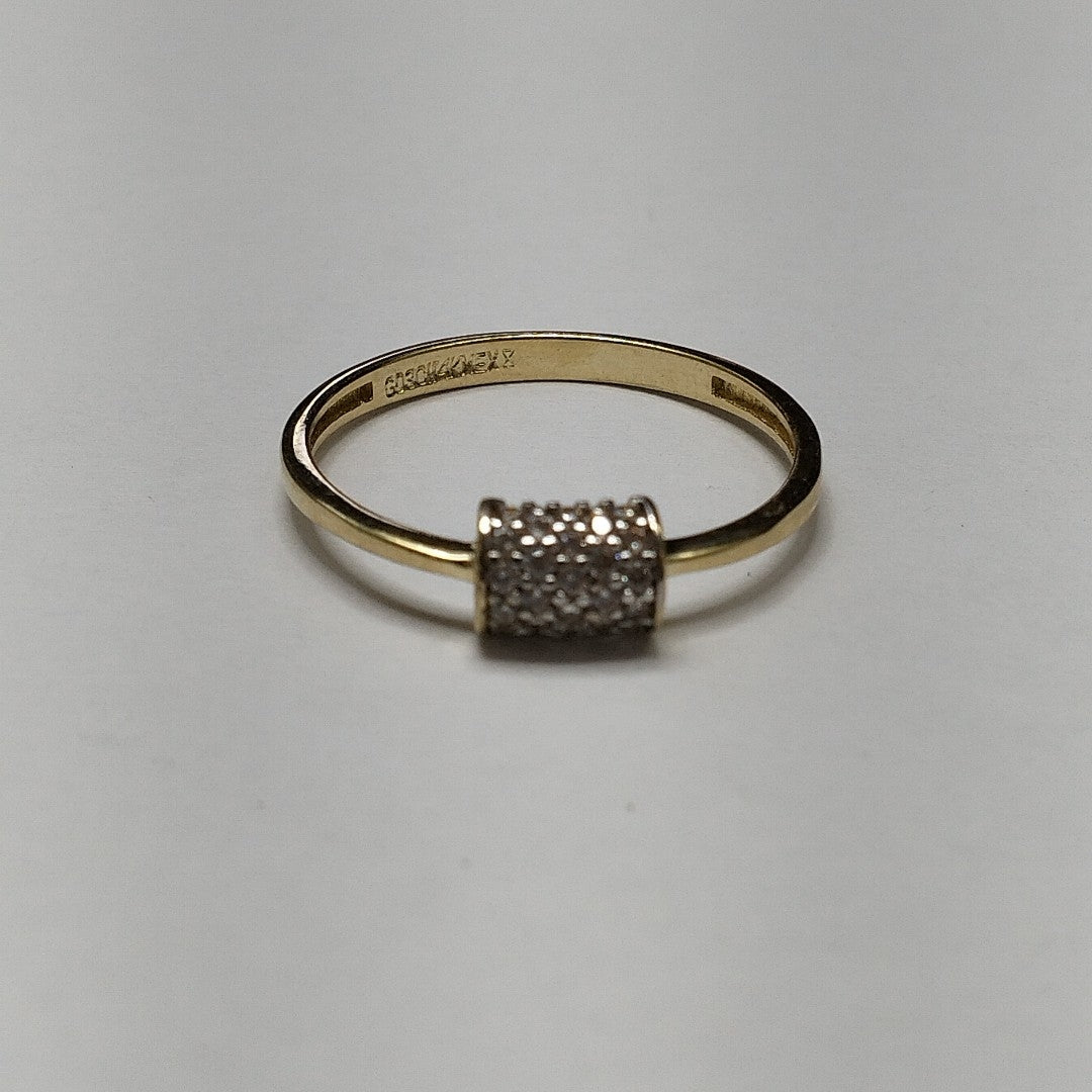 ANILLO ANILLITO C CIRCONIAS 14K 8 TALLA 1.4 GR (NUEVO)