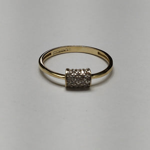 ANILLO ANILLITO C CIRCONIAS 14K 8 TALLA 1.4 GR (NUEVO)
