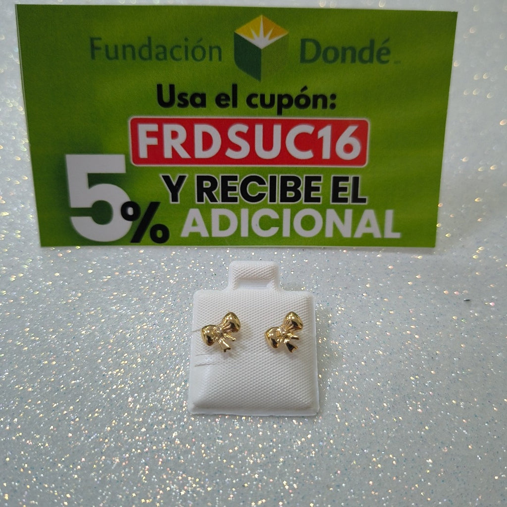 BROQUELES BROQUEL FIG MOÑO C CIRCONIA 14K 0.2441 GR (NUEVO)