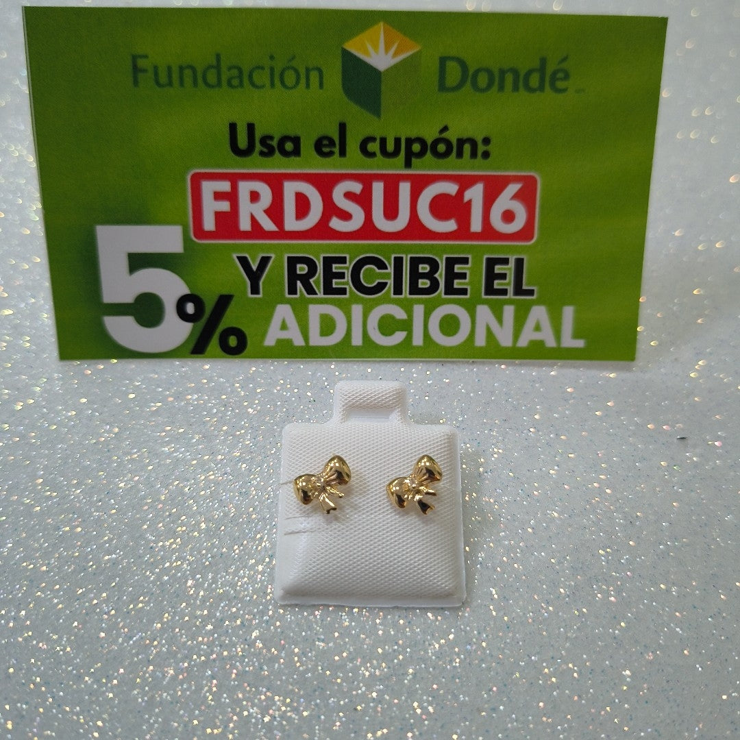 BROQUELES BROQUEL FIG MOÑO C CIRCONIA 14K 0.2441 GR (NUEVO)