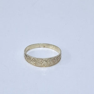 ANILLOS ARGOLLA DE LA SUERTE 10K TALLA 7 1.1 GR (NUEVO)