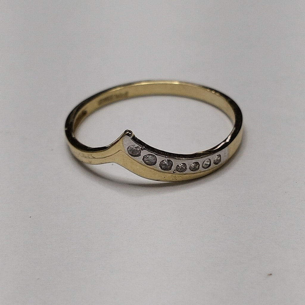 ANILLOS CON CIRCONIAS 14K TALLA 7 1 GR (NUEVO)