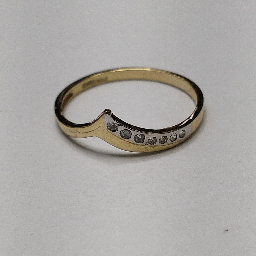 ANILLOS CON CIRCONIAS 14K TALLA 7 1 GR (NUEVO)