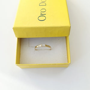 ANILLOS CON CIRCONIAS 14K TALLA 8.5 1.1 GR (NUEVO)