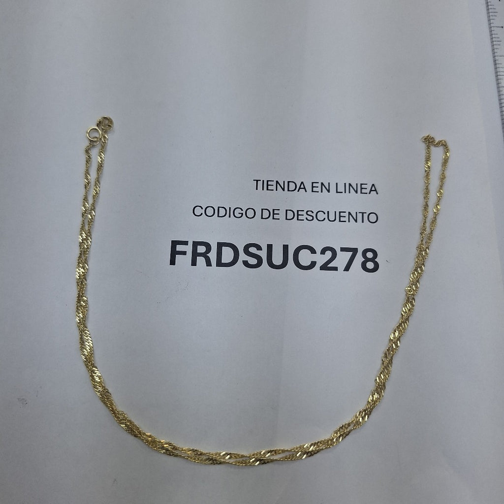 CADENA MEDIO TORZAL 10K 55 CM 2.4 GR (NUEVO)