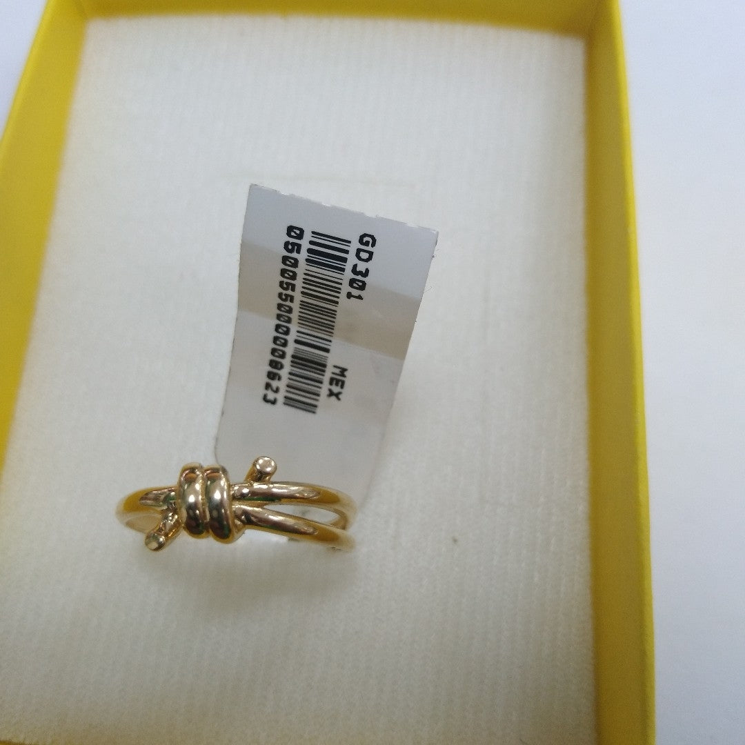 ANILLO ANILLITO C NUDO 14K 8 TALLA 2.3 GR (NUEVO)
