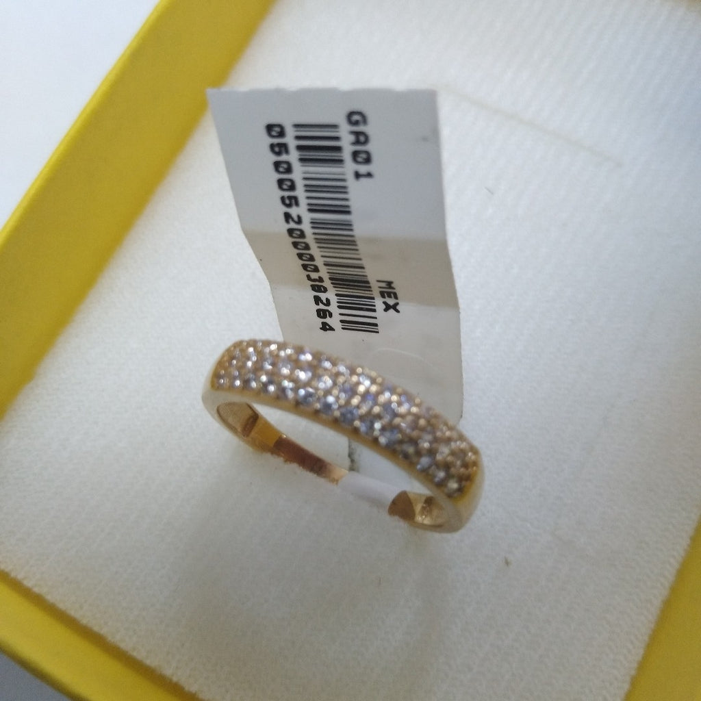 ANILLO ANILLITO C CIRCONIAS 14K 9 TALLA 2.5 GR (NUEVO)