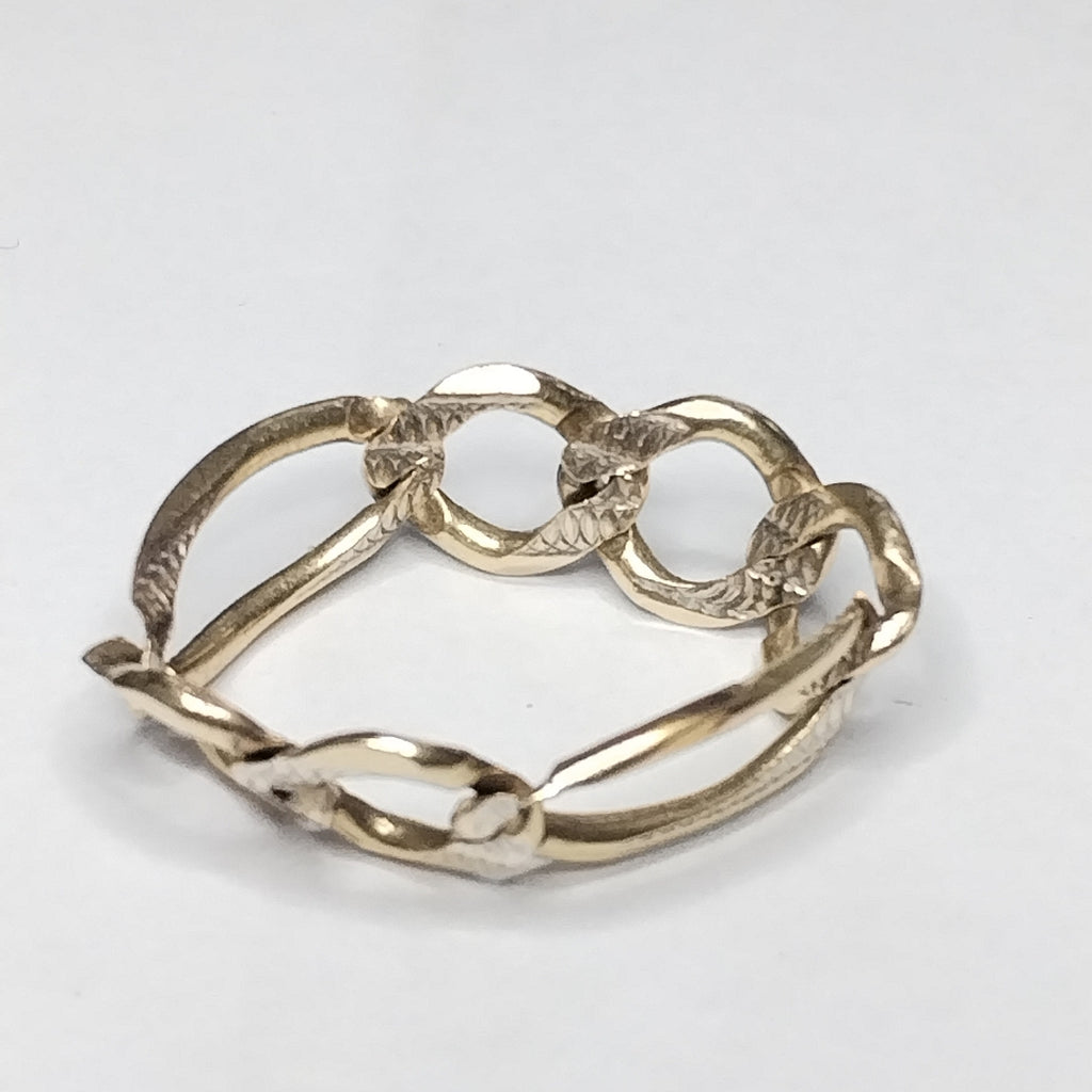 ANILLO ORO COMBINADO 14 K 4.2 GRMS (SEMINUEVO)