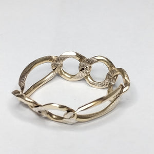 ANILLO ORO COMBINADO 14 K 4.2 GRMS (SEMINUEVO)