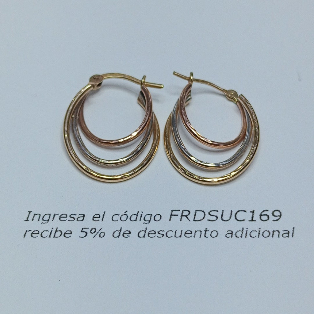 ARRACADAS PAR ORO 10 K 1.2 GRMS (SEMINUEVO)