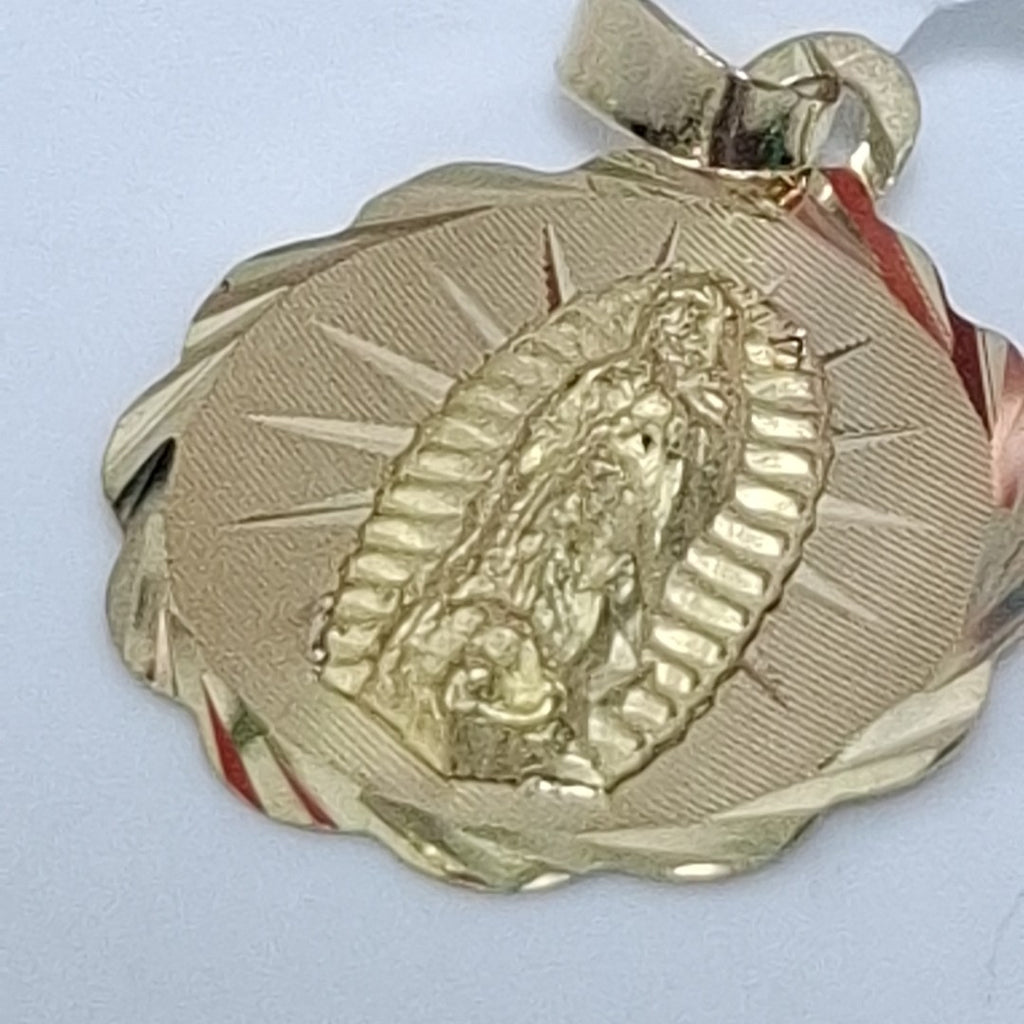 DIJE MEDALLA RELIGIOSA 14K 0.8 GR (NUEVO)
