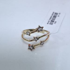 ANILLOS ANILLITO FIG ESTRELLA CON CIRCNIAS 10K TALLA 8 2.7 GR (NUEVO)