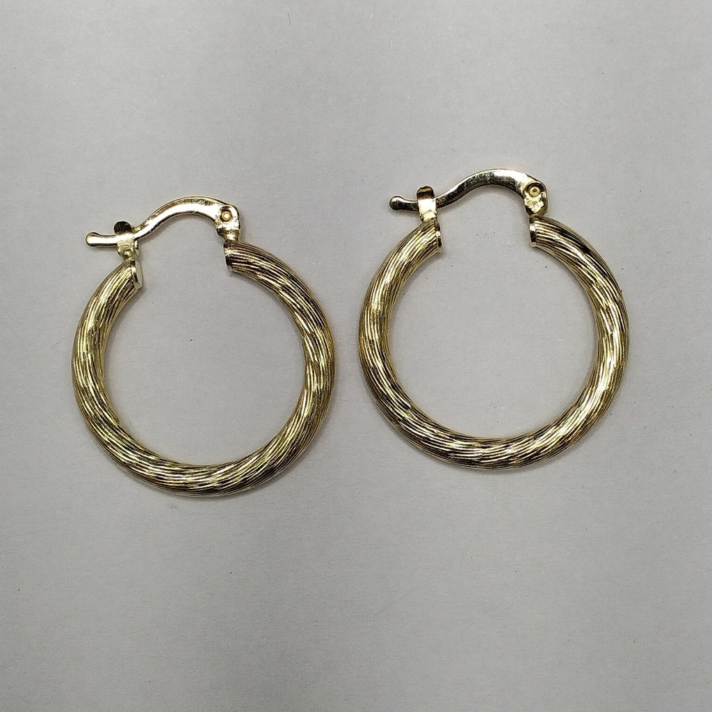 ARETES TEJIDO ARRACADAS ASTRIADAS 14K 2.9 GR (NUEVO)