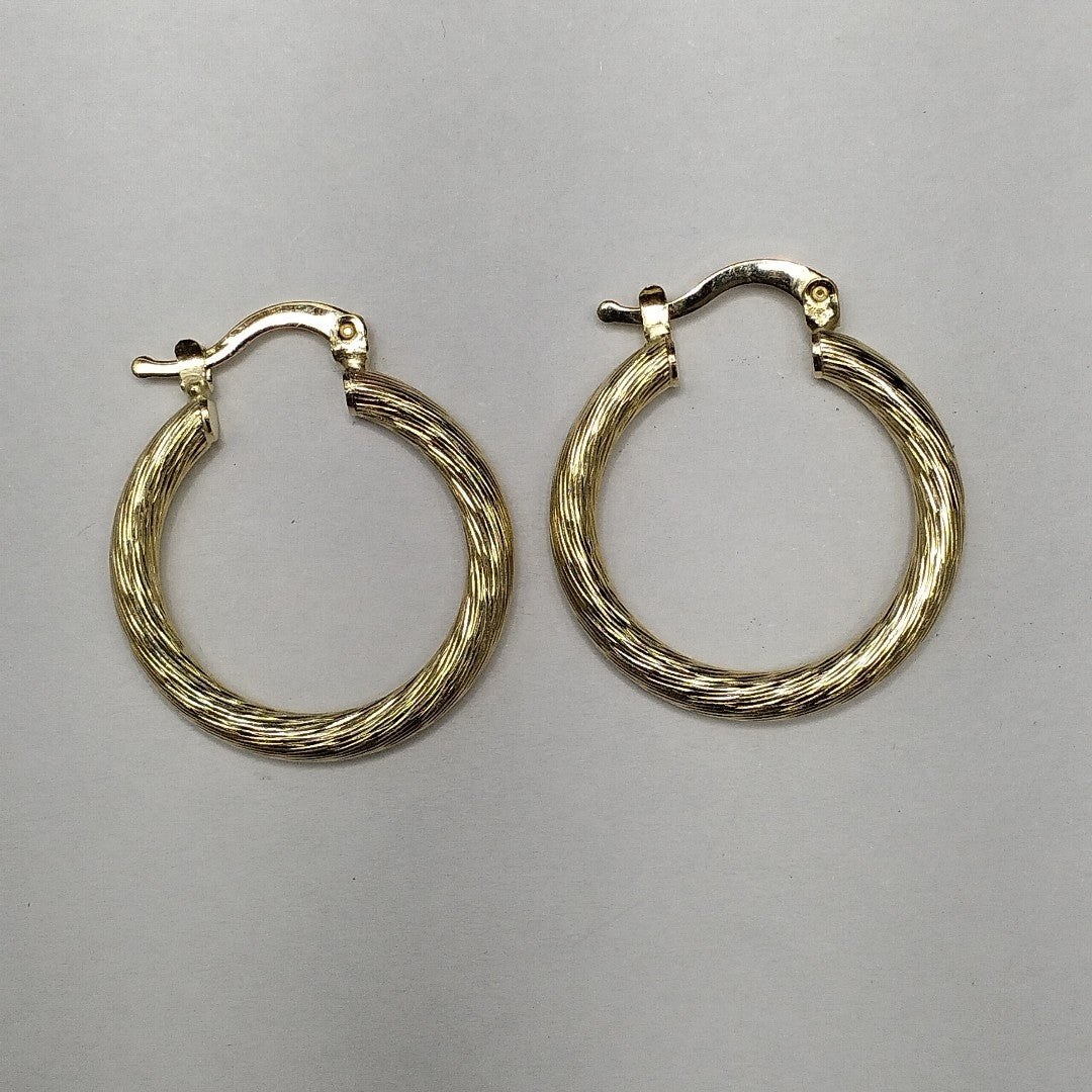 ARETES TEJIDO ARRACADAS ASTRIADAS 14K 2.9 GR (NUEVO)