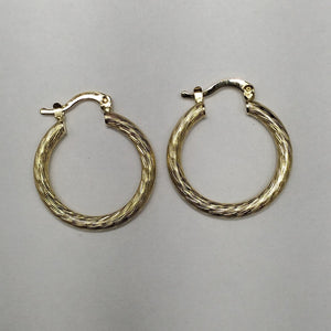 ARETES TEJIDO ARRACADAS ASTRIADAS 14K 2.9 GR (NUEVO)
