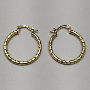 ARETES ARRACADAS LABRADAS 14K 3.2 GR (NUEVO)