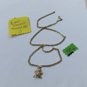CADENA, DIJE ORO 14 K 11.5 GRMS (SEMINUEVO)