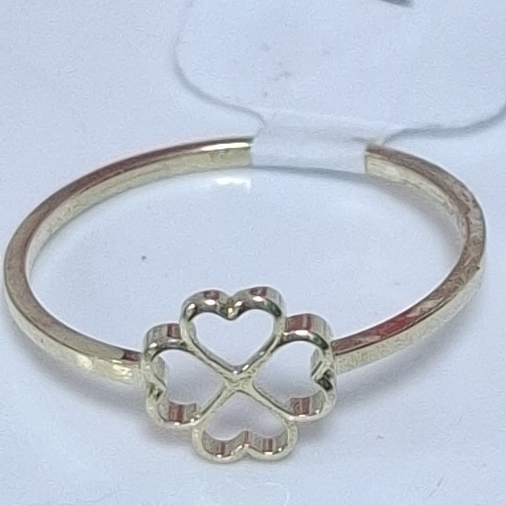 ANILLOS ANILLITO FIG TREBOL 10K TALLA 7 0.8 GR (NUEVO)