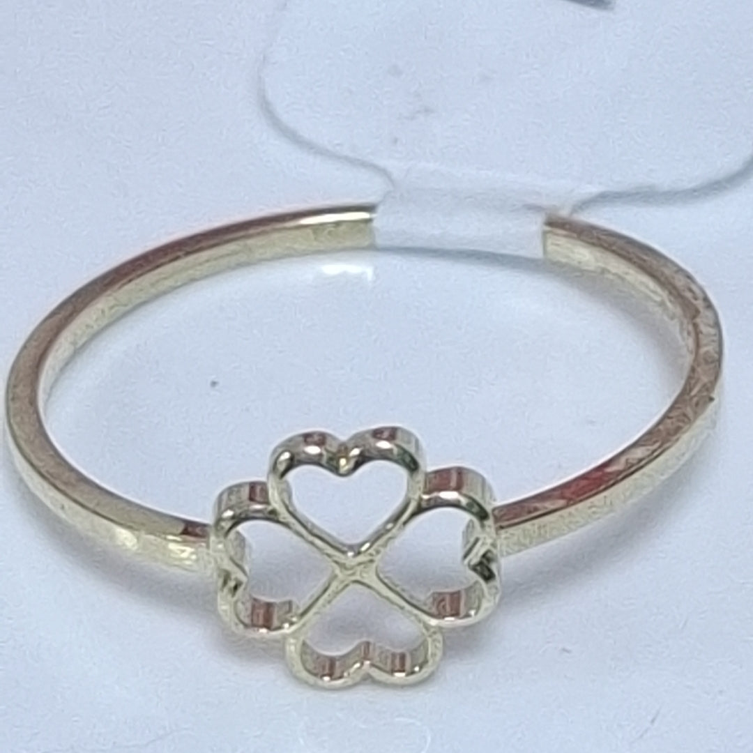 ANILLOS ANILLITO FIG TREBOL 10K TALLA 7 0.8 GR (NUEVO)