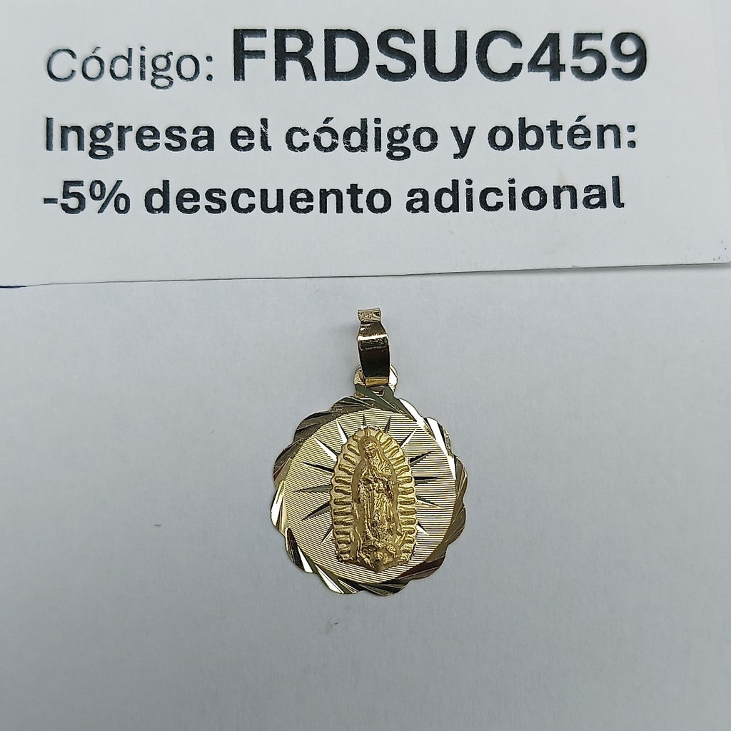 DIJE MEDALLA RELIGIOSA 14K 0.8 GR (NUEVO)