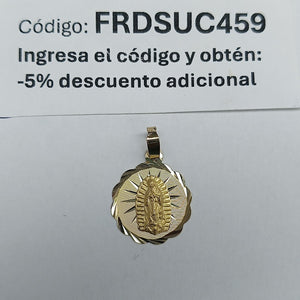 DIJE MEDALLA RELIGIOSA 14K 0.8 GR (NUEVO)
