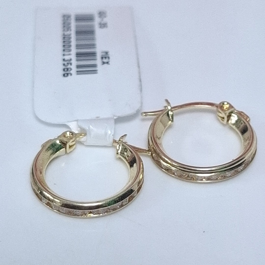 ARETES ARRACADAS CON CIRCONIAS 10K 1.3 GR (NUEVO)