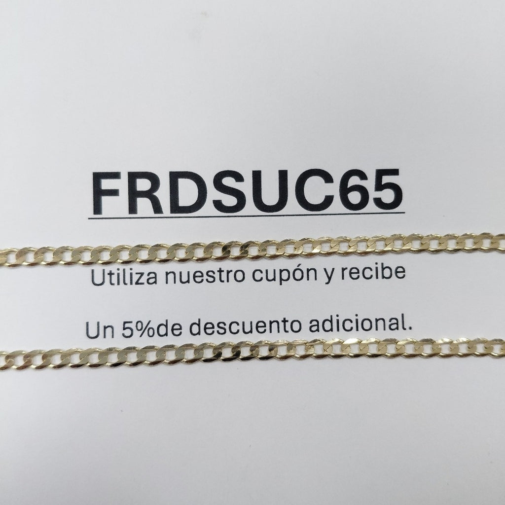 CADENA TEJIDO BARBADA 14K 55 CM 8.2 GR (NUEVO)