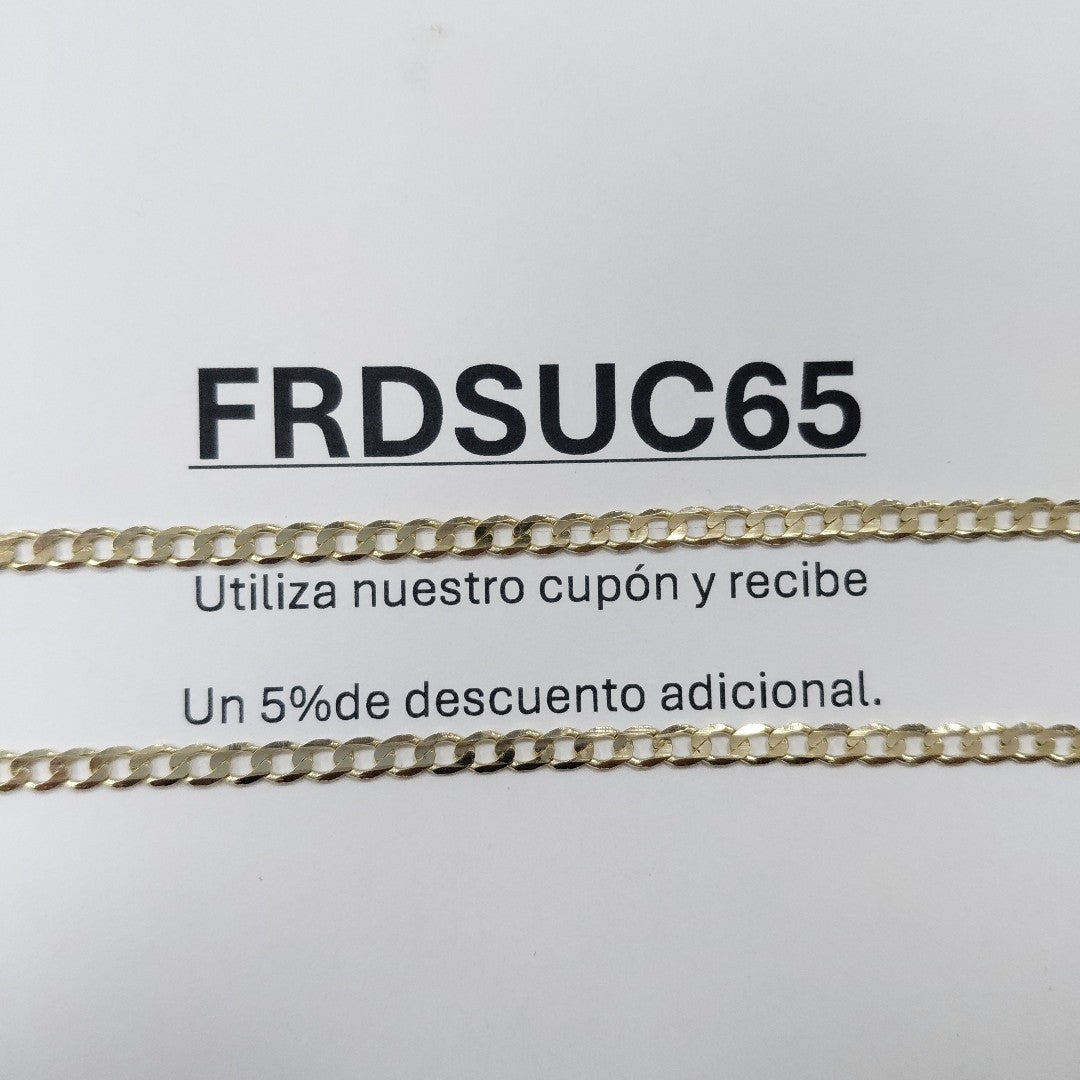 CADENA TEJIDO BARBADA 14K 55 CM 8.2 GR (NUEVO)