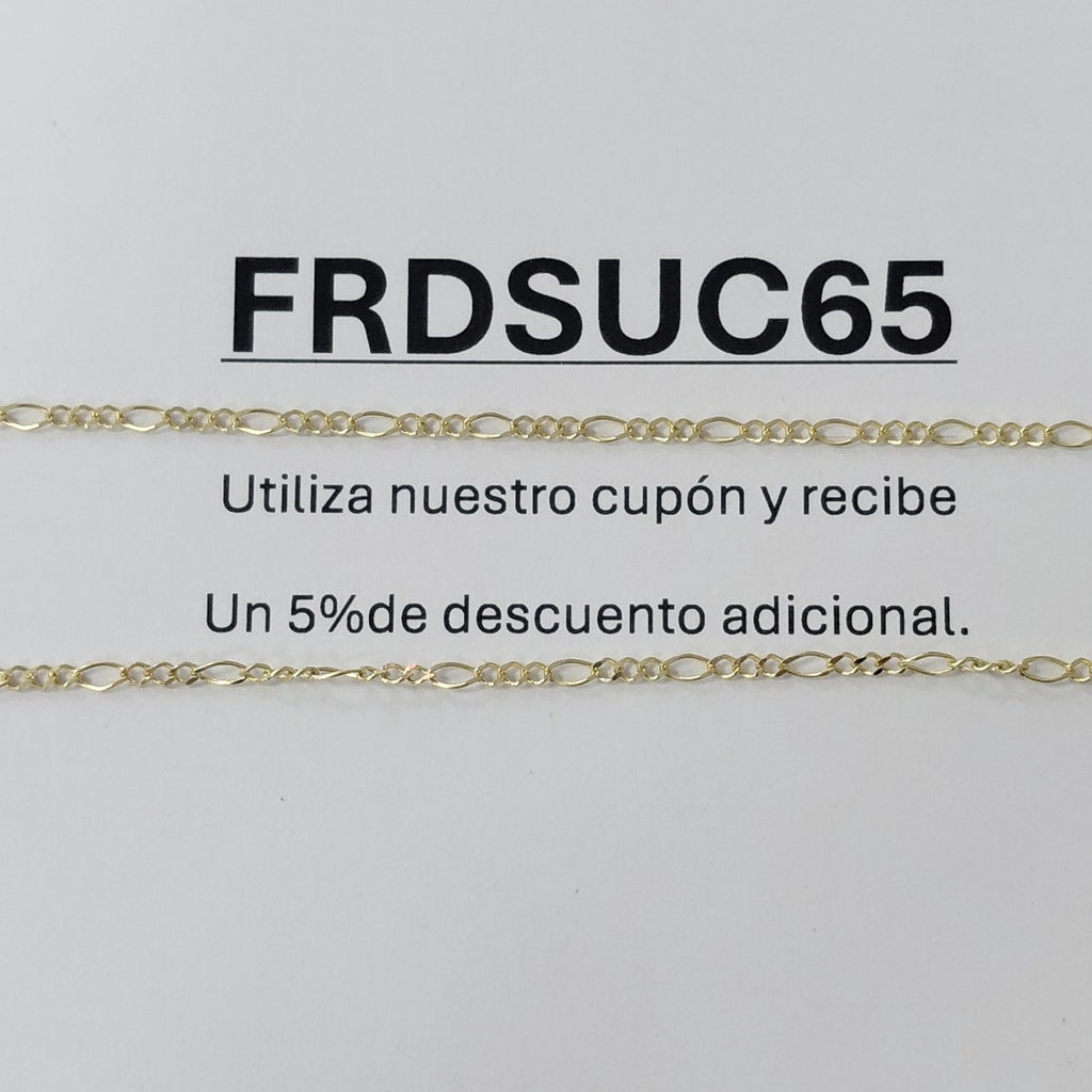CADENA TEJIDO 3X1 14K 55 CM 2.3 GR (NUEVO)