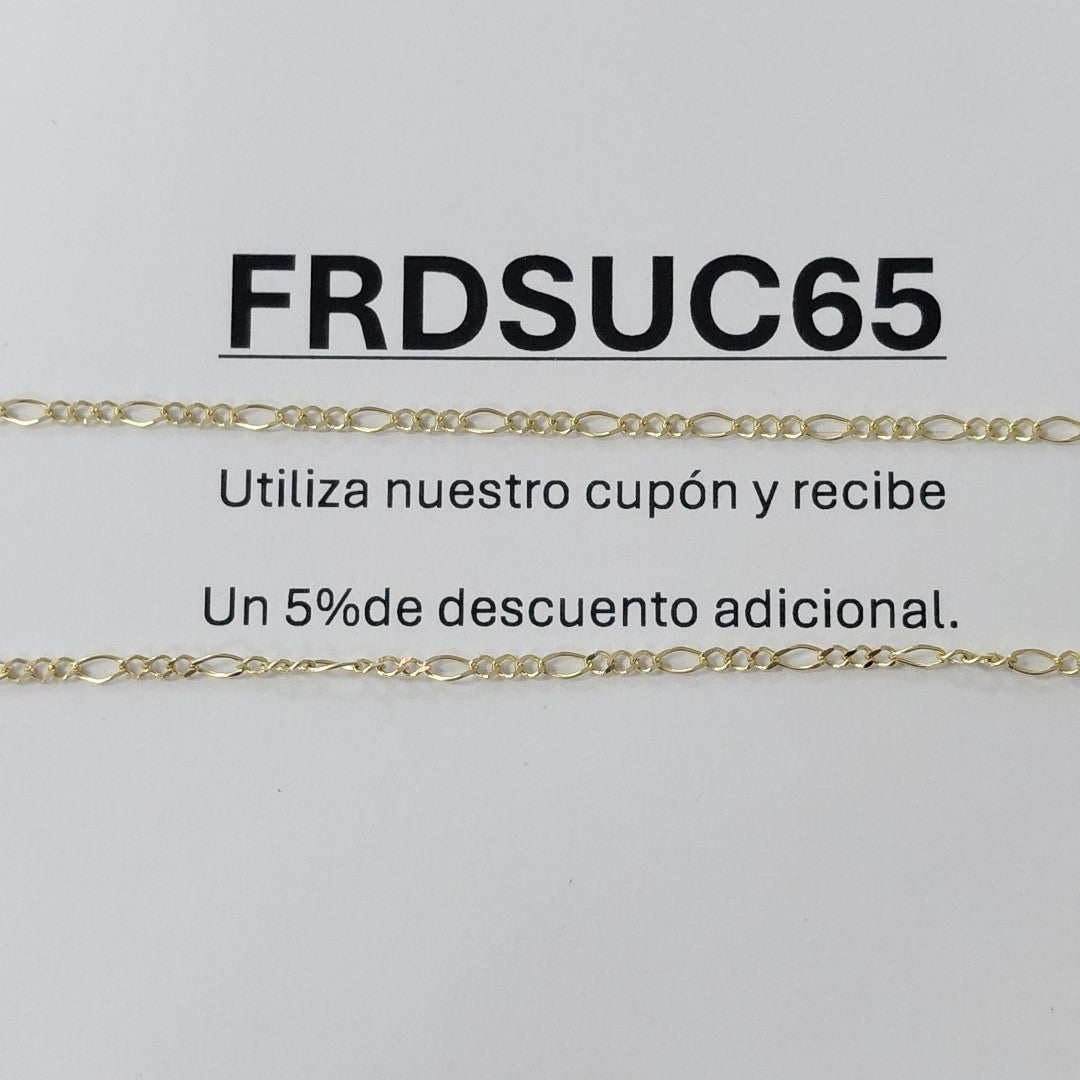 CADENA TEJIDO 3X1 14K 55 CM 2.3 GR (NUEVO)