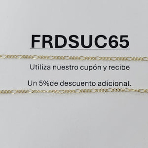 CADENA TEJIDO 3X1 14K 55 CM 2.3 GR (NUEVO)