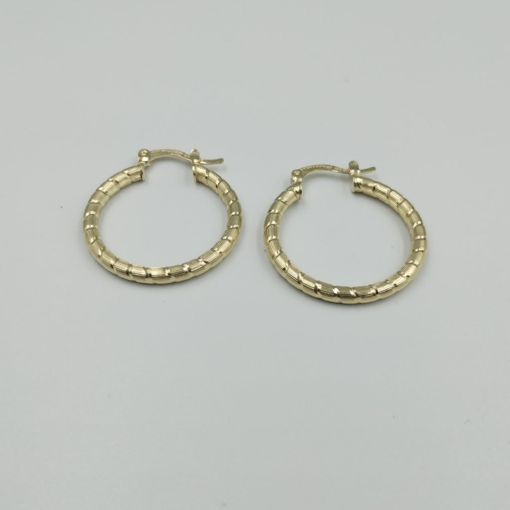 ARETES ARRACADAS LABRADAS 14K 3.2 GR (NUEVO)