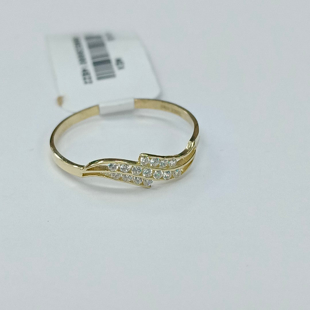 ANILLOS C CIRCONIAS 14K TALLA 9 0.9 GR (NUEVO)
