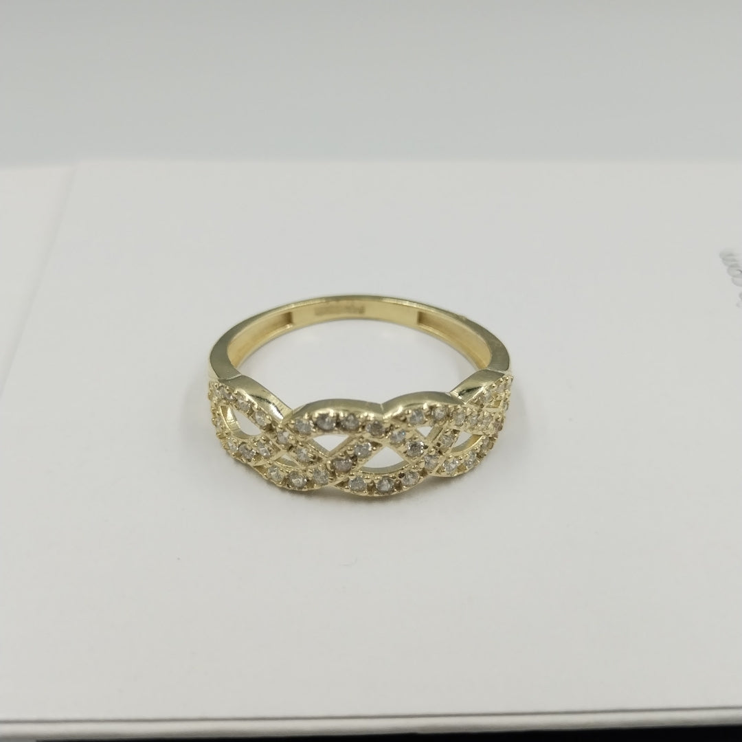 ANILLOS C CIRCONIAS 14K TALLA 9 2.6 GR (NUEVO)