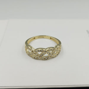 ANILLOS C CIRCONIAS 14K TALLA 9 2.6 GR (NUEVO)