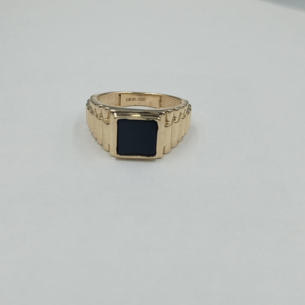ANILLO C ONIX 14K 9.5 TALLA 8.4 GR (NUEVO)