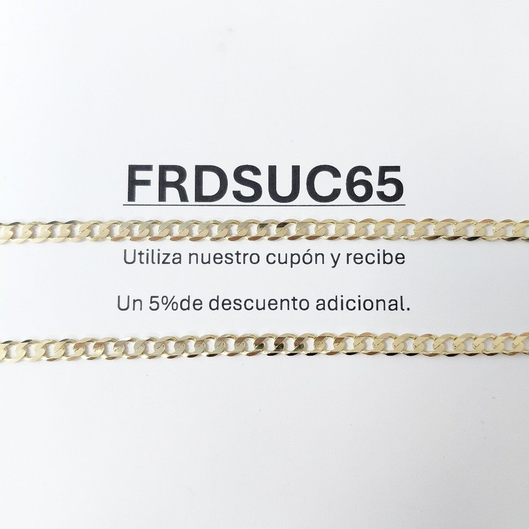 CADENA BARBADA 14K 55 CM 12.6 GR (NUEVO)