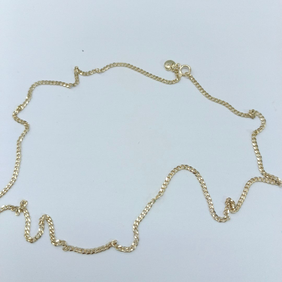 CADENAS TEJIDO BARBADA ORO 10K 50 CM 3.4 GR (NUEVO)