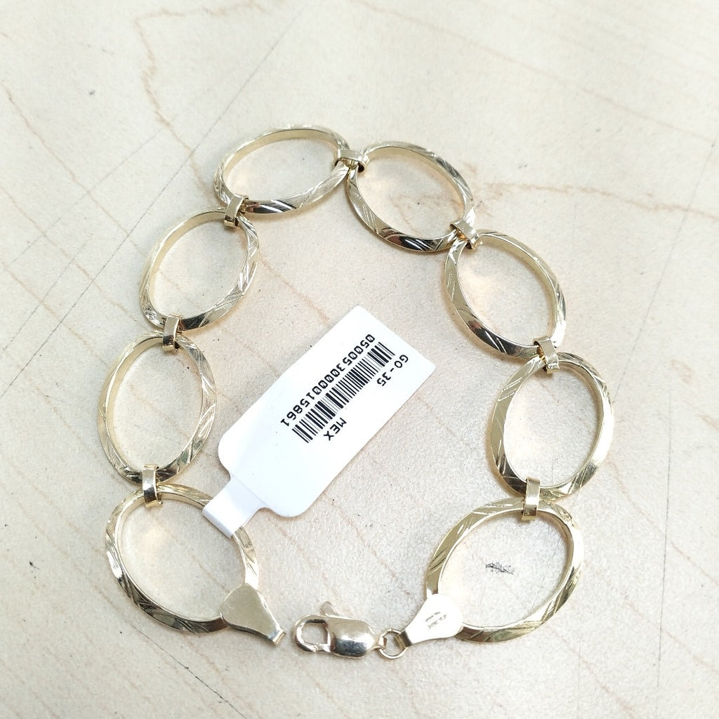 PULSERA CON AROS OVALADOS 14K 18 CM 5.3 GR (NUEVO)