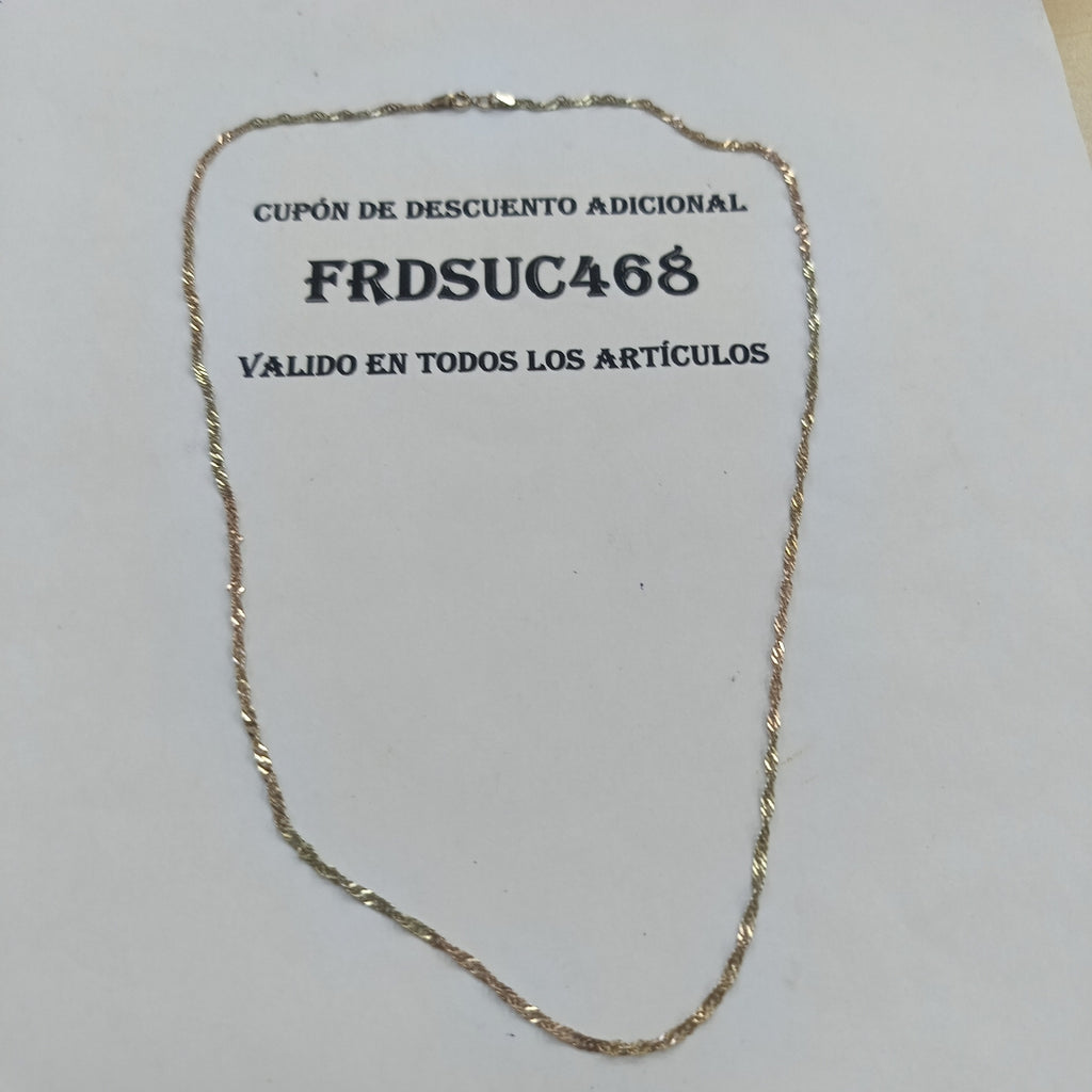 CADENA ORO COMBINADO 10 K 2,00 GRMS (SEMINUEVO)