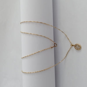 CADENA, MEDALLA RELIGIOSA ORO 10 K 1.5 GRMS (SEMINUEVO)