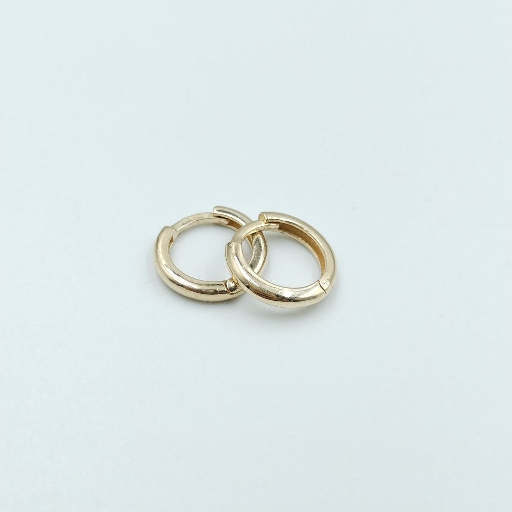 ARETES ARRACADAS LISAS 10K 1.2 GR (NUEVO)