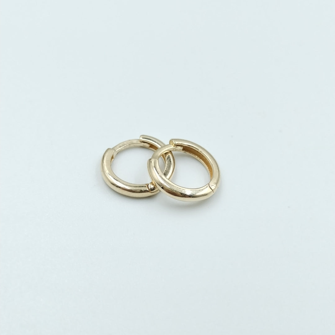 ARETES ARRACADAS LISAS 10K 1.2 GR (NUEVO)